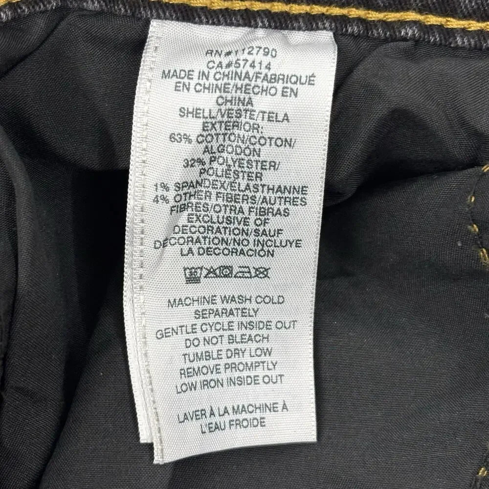 True Religion Ricky Jeans Mens 34x32 Relaxed Straight Medium Black Pants